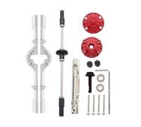 OLDDO Alloggiamento dell'asse Posteriore dell'ingranaggio Fai-da-Te con Albero Motore Adatto for Parti di aggiornamento del Mini Camion WPL D12 C14 C24 C24-1 B14 B24 B36(with driveshaft S)