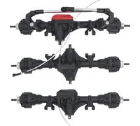 OLDDO Anteriore Centrale ASSE Posteriore Completo Portale Assi con Differenziale T-Lock Misura for Traxxas TRX4 TRX-4 6WD 1/10 RC Crawler Auto Parte(Grey)