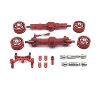 OLDDO Assale di aggiornamento, Albero Motore mozzo Ruota con Supporto servo Adatto for Parti di Automobili RC WPL 1/10 C74(Red)