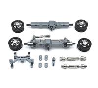 OLDDO Assale di aggiornamento, Albero Motore mozzo Ruota con Supporto servo Adatto for Parti di Automobili RC WPL 1/10 C74(Gray)