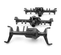 OLDDO Da Corsa Anteriore Intermedio ASSE Posteriore Custodia ASSE con Copertura Differenziale 1/10 RC Crawler Auto Misura for Traxxas TRX-6 TRX6(Black)