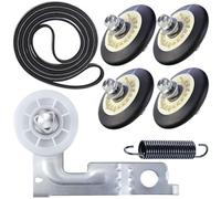 OLDDO Rullo del cestello dell'asciugatrice 4581EL2002C, cinghia dell'asciugatrice 4400EL2001A, puleggia tenditrice e molla 4561EL3002A, compatibili con le asciugatrici LG e Kenmore.