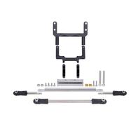 OLDDO Servo Mount con Bilancia Kit Cilindro dello Sterzo Idraulico Completo 1/10 RC Crawler Misura for Fimonda Rockjock SCX10 II ASSE Dritto Fai da Te(Black)