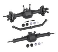 OLDDO Set Completo di assali Dritti 1/18 Adatti for Traxxas Trx-4M RC Crawler Accessori di Ricambio Parti di aggiornamento(Black Front Rear)