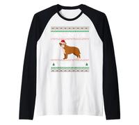 Olde English Bulldogge Natale Maglia con Maniche Raglan