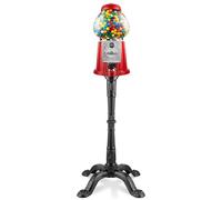 Olde Midway Gumball Machine - Distributore di caramelle gommose da masticare con supporto, 38,1 cm, colore: rosso, stile vintage, con sfera in vetro e base in metallo