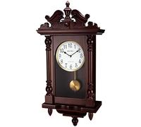 Olden Days Orologio da parete con vero legno, 4 opzioni di suoneria, pendolo oscillante, design vintage antico, 55,9 cm grande