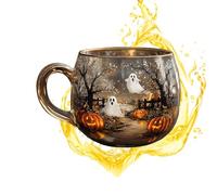 Oldmoom Da Caffè Halloween,Tazze da Caffè in con Stampa Percorso Spettrale | Contenitori Per Bevande E Forniture Per Feste - Adatti per l'Uso in Ristorante Appartamento Fattoria Cucina Hotel e Casa