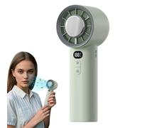 Oldmoom Ventilatore Manuale Pieghevole - Ventilatore Da Viaggio Ricaricabile Pieghievole Con Potente,Dispositivo Intelligente A Velocità Multiple Con Flusso D'Aria Intenso Per Trekking Sport