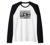 Oldometer 50 Years Old Funny 50th Birthday Maglia con Maniche Raglan