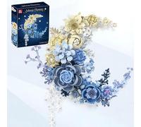 OldPAPA Set di mattoncini da costruzione, 934 pezzi, fiori di luna, piante da costruzione, mezzaluna, fiori, bouquet di fiori, collezione botanica per adulti per desktop, decorazione per la casa (B)
