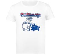 Oldrytee Fu Manchu T-Shirt da Uomo in Cotone Bianca da Uomo