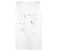 Oldrytee Il Disco d'oro del Voyager Canotta T-Shirt Senza Maniche da Donna Bianca