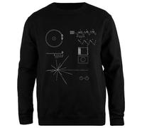 Oldrytee Il Disco d'oro del Voyager Felpa Nera Maglione Unisex vestibilità Semplice
