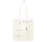 Oldrytee Il Disco D'oro Del Voyager Shopping Borsa Shopper Unisex Beige In Cotone