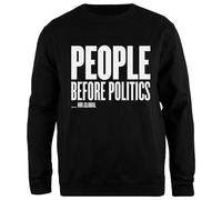 Oldrytee Le Persone Prima della Politica Felpa Nera Maglione Unisex vestibilità Semplice