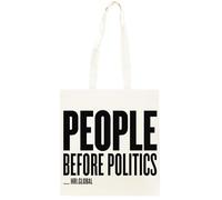 Oldrytee Le Persone Prima Della Politica Shopping Borsa Shopper Unisex Beige In Cotone
