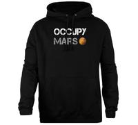 OLDRYTEE Occupy Mars Elon Musk Spacex Felpa Nera con Cappuccio Unisex vestibilità Semplice