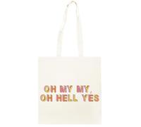 Oldrytee Oh Mio Dio, Oh Diavolo Sì Shopping Borsa Shopper Unisex Beige In Cotone