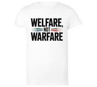 Oldrytee Welfare Not Warfare Cotton Female T-Shirt White Women