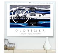 Oldtimer - Cockpits vergangener Zeiten (hochwertiger Premium Wandkalender 2026 DIN A2 quer), Kunstdruck in Hochglanz: Oldtimer Cockpits mit Charakter und Eleganz aus den Jahren 1926 - 1966.