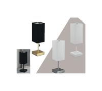 OLE LAMPADA DA TAVOLO CON PORTE USB MODERNA IN METALLO E TESSUTO 4 COLORI LAMPADINA 1XE27