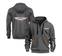 OLEBYKEZ Felpa con Cappuccio Comoda da Uomo per A.s.t.o.n M.a.r.Ti.n Capispalla Maglioni Giacche Sportive Mezza Cerniera Cappotti Stampati Tasche Abbigliamento-SHSe||XX_l