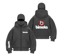 OLEBYKEZ Felpa con Cappuccio E Passamontagna Morbida Uomo per Cerniera B.i.m.o.t.a Doppio Abbigliamento Sportivo Capispalla Top Grafica Felpe A Maniche Lunghe-HuiS||m