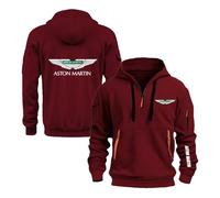 OLEBYKEZ Felpa con Cappuccio Fitness Uomo per A.s.t.o.n. M.a.r.Ti.n Comoda Giacca da Strada Stampa Mezza Cerniera Capispalla Top Maniche Lunghe-JHSe||x_l