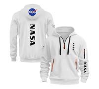 OLEBYKEZ Felpe con Cappuccio da Uomo Morbide per La N.A.S.A Mezza Cerniera Abbigliamento Sportivo Cappotti Stampa Primavera Autunno Manica Lunga Palestra-BaiSe||s