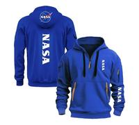 OLEBYKEZ Felpe con Cappuccio da Uomo Morbide per La N.A.S.A Mezza Cerniera Abbigliamento Sportivo Cappotti Stampa Primavera Autunno Manica Lunga Palestra-LanSe||m