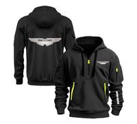 OLEBYKEZ Felpe con Cappuccio Larghe da Uomo per A.s.t.o.n M.a.r.Ti.n A Maniche Lunghe Giacche Sportive Cappotti Grafici Maglioni Streetwear Maglie Semplici Mezza-HeiSe||3X_l