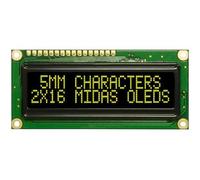 Oled Display Modulo 16x2 Giallo Su Nero 3.3V A 5V Parallele MCOB21605G1V-EYP