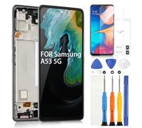 OLED LCD Display per Samsung Galaxy A53 5G Schermo per Galaxy A53 5G SM-A536B A536U A536E Digitizer Touch Schermo Assembly con Strumenti(Nero con Cornice)