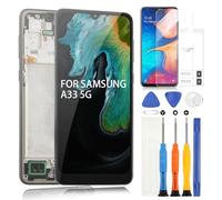 OLED LCD Schermo per Samsung Galaxy A33 5G Display per Galaxy A33 5G SM-A336B SM-A3360 SM-A3360M Sostituzione dello Schermo Touch Screen Digitizer Full Assembly con Strumenti (6,4",Nero con Cornice)