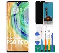 OLED per Huawei P30 PRO Schermo Sostituzione Display LCD VOG-L29 VOG-L09 VOG-AL00 Touch Kit sensore digitalizzatore Senza Telaio (Nero, con Impronte digitali, Schermo Curvo)