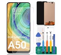 OLED per Samsung Galaxy A50 2019 Sostituzione dello schermo per Samsung A50 Schermo LCD A505 Display LCD SM-A505F Touch Digitizer con Kit di riparazione di montaggio (funzione Figerprint di supporto)