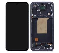OLED per Samsung Galaxy A55 5G Display LCD per Samsung A55 5G Sostituzione dello schermo SM-A556V SM-A556B SM-A556E Touch Screen Digitizer Assembly Kit di Riparazione con Telaio (Nero, Con Impronte