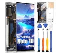OLED per Samsung Note 10 Plus LCD Schermo per Samsung Galaxy Note 10+ SM-N975 SM-N975F SM-N975W LCD Display Touch Screen Assembly con Riparazione Kit (Nero con Cornice, Supporto Impronte Digitali)