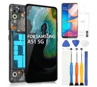 OLED Schermo per Samsung Galaxy A51 5G A516 SM-A516F SM-A516B SM-A516U LCD Display Touch Screen Assemblea Sostituzione Schermo di Vetro Digitalizzatore con Riparazione Kit(Nero con Cornice)