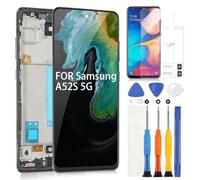 OLED Schermo per Samsung Galaxy A52s 5G Display per Galaxy A52s 5G A528B SM-A528B/DS LCD Display Touch Screen Assembly con Riparazione Kit(6.5", Nero con Cornice)