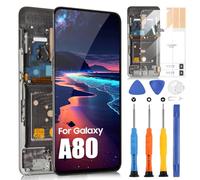 OLED Schermo per Samsung Galaxy A80 SM-A805F SM-A8050 SM-A805X SM-A805N LCD Display Touch Screen Assemblea Sostituzione Schermo di Vetro Digitalizzatore con Riparazione Kit(Nero Con Telaio)