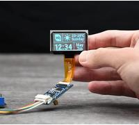 OLED trasparente da 1,5 pollici compatibile con Raspberry Pi 5/4B/3B+/3B Pi Zero W/Pi Zero 2W, risoluzione 128 x 64, interfacce SPI/I2C, chip driver indipendente incorporato, display a colori blu