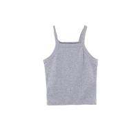OLEETS Canotta Da Donna - Canotta Da Donna Con Scollo A U, Sexy, Casual, Slim, Senza Maniche, Corta, Da Festa, Streetwear, Estiva, Morbida, Con Fondo A Canotta, T-Shirt, Abbigliamento, Grigio, S