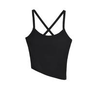 OLEETS Canotta Da Donna - Maglietta Corta Da Donna Estiva Sexy, Senza Maniche, Con Scollo A V, Sottile E Attillata, Con Fondo Morbido, Semplice, Vintage, Tinta Unita, Stile Streetwear, Nero, Taglia