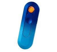 OLELY Mini accendino elettrico al plasma, antivento, a spirale, USB ricaricabile per fuoco/sigarette, candele (Light blue)