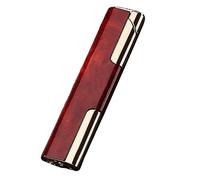 OLELY Mini Accendino Sottile al butano, Accendino Antivento con Fiamma Rossa, accendini a Torcia in Metallo, Regali da Uomo (Color : Red Brown)