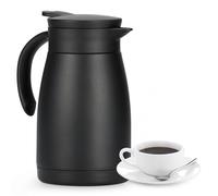 Olerd Caraffa termica da caffè con rivestimento in ceramica, caraffa termica in acciaio inox per mantenere il caldo, dispenser per tè, acqua e bevande da 750 ml (nero)