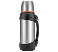 Olerd Thermos 2,0 l, thermos in acciaio inox, con 2 bicchieri, isolamento a doppia parete, per campeggio, 24 ore, caldo e freddo (argento)