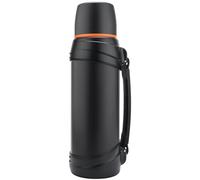 Olerd Thermos 2,5 l, Bottiglia Termica Acqua, Thermos in Acciaio Inox, con 2 Bicchieri, Isolamento a Doppia Parete, per Campeggio, 24 Ore, Caldo e Freddo (Nero)